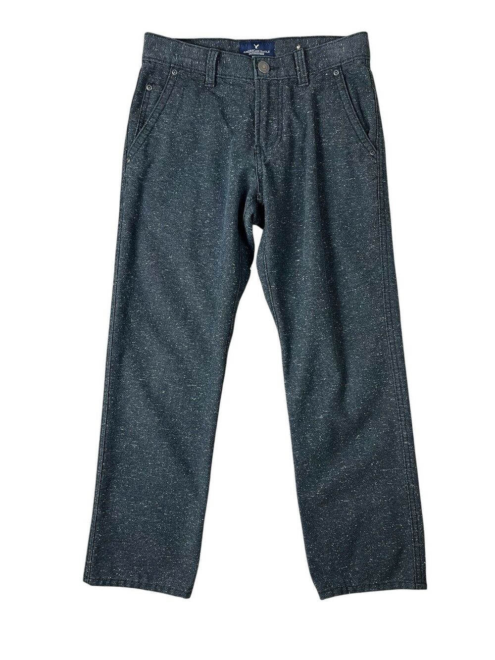 American Eagle AEO Boys Charcoal Slim Straight Trouser Dress Pant Size 26 (8-10)